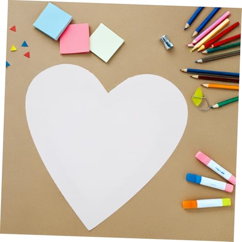 Panel de lienzo en forma de corazón con base de madera estable para óleo y texturas mixtas 7
