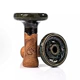 Dschinni Headshot Phunnel [Irish-Moss] - Glasierter Shisha Tonkopf (Einloch) - Geschmacksneutral & Hitzebeständig - Premium Hookah Bowl Zubehör für Tabak & Dampfsteine