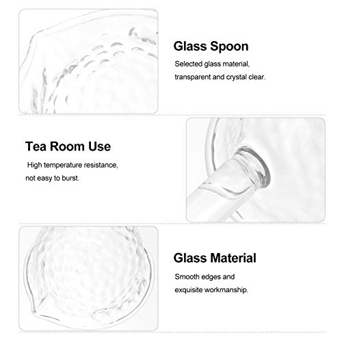 Yardwe Glass Serving Ladle Gravy Tea Ladle Long Handle Glass Spoons For Soup Punch Bowl Sauce Drinks Tea Coffee Kitchen Ladle Spoons (Transparent) #TOP3