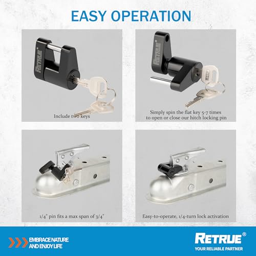 Retrue RTL200B Trailer Tongue Coupler Lock thumb #3