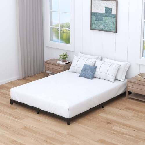 Nailsong 4 Inch Bed Frame Queen Size Low Profile, Queen Bed Frame No Box Spring Needed, Heavy Duty Metal, Easy Assembly, Black by Nailsong - Used condition - Image 5