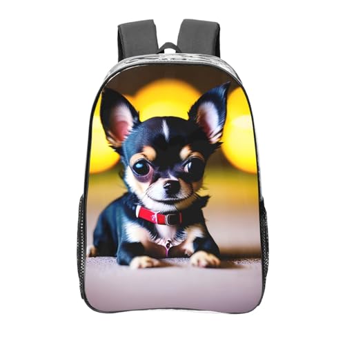 Sac à dos transparent chihuahua grand format pour passer la sécurité facilement
