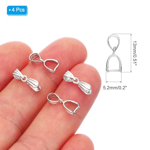 Toggle en forme de cœur argenté PATIKIL avec T-barre pour fermoir de collier DIY x2 - 3