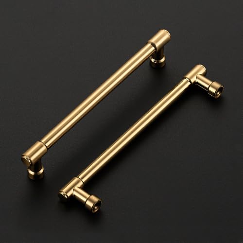Image of Ravinte Polished Champagne Bronze Cabinet Handles 6-1 /4 Inch 10 Pack