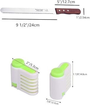 5 Pcs DIY Cake Slicer, Bread Cutter Slice Adjustable 5 Layers, Bread Cake Segmentation Toast Slice Layered Auxiliary Divider