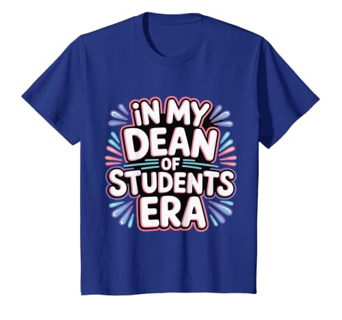 in My Dean of Students Era Counselor Faculty School - T-Shirt, Youth, Royal Blue, Medium