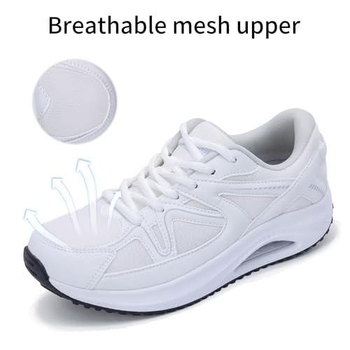 Image of Autper Plantar Fasciitis Shoes Women Walking Arch Support Tennis Casual Athletic Nurse Orthotic Sneakers for Foot Pain Relief