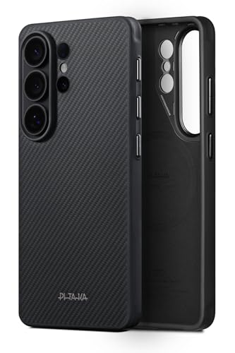 pitaka for Samsung Galaxy S26 Ultra Case, 6.9 Inch, Compatible with MagSafe, Military Protective S26 Ultra Case with Aaron Button, Aramid Fiber Woven [Cairn Case - Black/Grey]