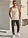 Runcati Mens Ribbed Knit Tank Tops Casual Sleeveless Slim Fit Shirts Summer Beach Workout Muscle Gym Tee Apricot