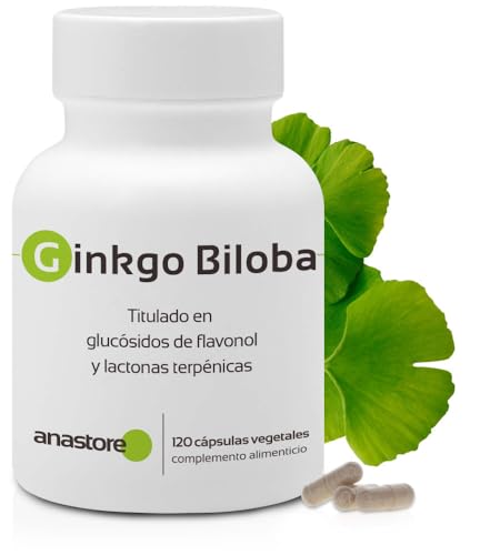 GINKGO BILOBA * 60 mg / 120 Cápsulas * Titulado al 24% min. de glucósidos de flavonol y al 6% min. de lactonas terpénicas * Cerebro