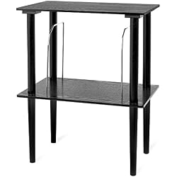 Victrola Wooden Record Stand – Companion Piece for Victrola Music Centre, Holds Over 50 Vinyl Records, Elegant Real Wood Construction, No-Tool Assembly (Black)