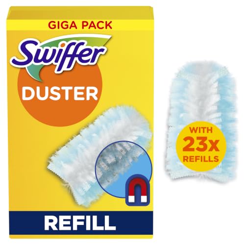 Swiffer Duster, 23 sztuki, wychwytuje kurz, brud, sierść i alergeny, nawet w trudnych rogach, szybko i wydajnie, uchwyt sprzedawany osobno