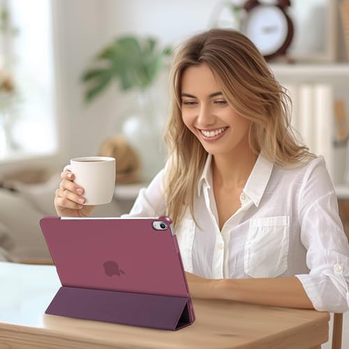 ProCase for iPad Air 13 Inch Case M4/M3/M2(2026/2025/2024), Slim Smart Cover iPad 13 Air M4 M3 M2 Case with Translucent Hard Shell Back, Supports Touch ID, Auto Wake/Sleep -Wine by ProCase - Image 4