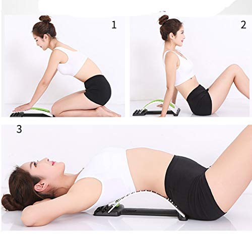 homozy Voltar Maca Mágica Suporte De Massagem Lombar Inferior Spine Posture Corrector Mate - Preto V