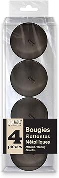 BLACK FLOATING METAL CANDLES – 4.5 cm