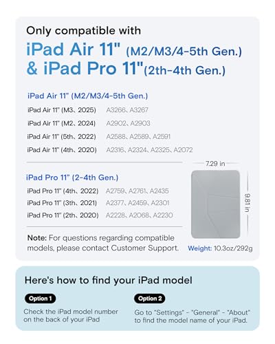 MOFT Dynamic Folio Case for iPad Air 11 Cement x Sapphire & Phone Tripod Stand, MagSafe Wallet Tripod Stand, NFC-Supported Phone Wallet Peach Pink