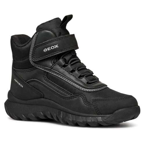 Geox JUNIOR J SIMBYOS Boy B ABX MID Easy Entry Black/DK Grey 28_EU