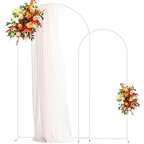 Putros Conjunto de 2 suportes de arco de metal para cenário de casamento, moldura quadrada em arco para festa de aniversário, formatura, cerimónia de decoração