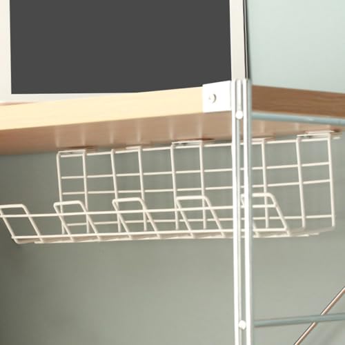 Organizador de cables bajo escritorio de material de hierro resistente, bandeja para manejo de cables bajo mesa miniatura 7