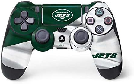 Vista 8 de Skinit - Skin para juegos para PS4 Pro/Slim Controller – licencia oficial NFL New York Jets Retro Logo