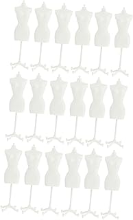 jojofuny Suporte De 18 Peças Cabides Transparentes Cabide De Jersey Mini Vestido Em Miniatura Suporte De Boneca Suporte De Boneca Mini Suporte De Roupas Suporte De Vestido De Boneca
