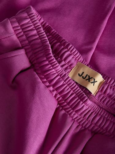 Jjxx Jxabbie Rlx Hw Every Pants Swt Noos Jogging, Rosso Fucsia/Stampa: Carmine Rose Logo, Xl Donna - 8