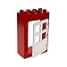 Produktbild 1 x Lego Duplo Tür Rahmen rot 2x4x5 Türblatt weiß Haus Gebäude klein 2205 92094