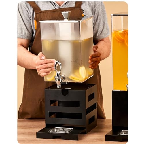 Distributeur de jus 10L avec support et compartiment à glace noir - 4