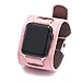 NIGHTCRUZ Compatible with Leather Apple Watch Band - Wide Leather Adjustable Bracelet for Apple Watch Series 5/4/3 (Pink, 38mm/40mm)