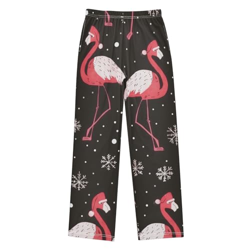 Flamingo Snow Boys Long Pants Soft Trousers Elastic Waist Kids Lounge Bottoms with Pockets S-XL