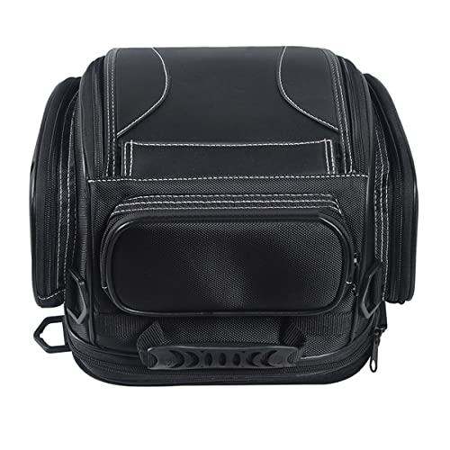 Bolsa trasera impermeable para motocicleta de cuero grande miniatura 3