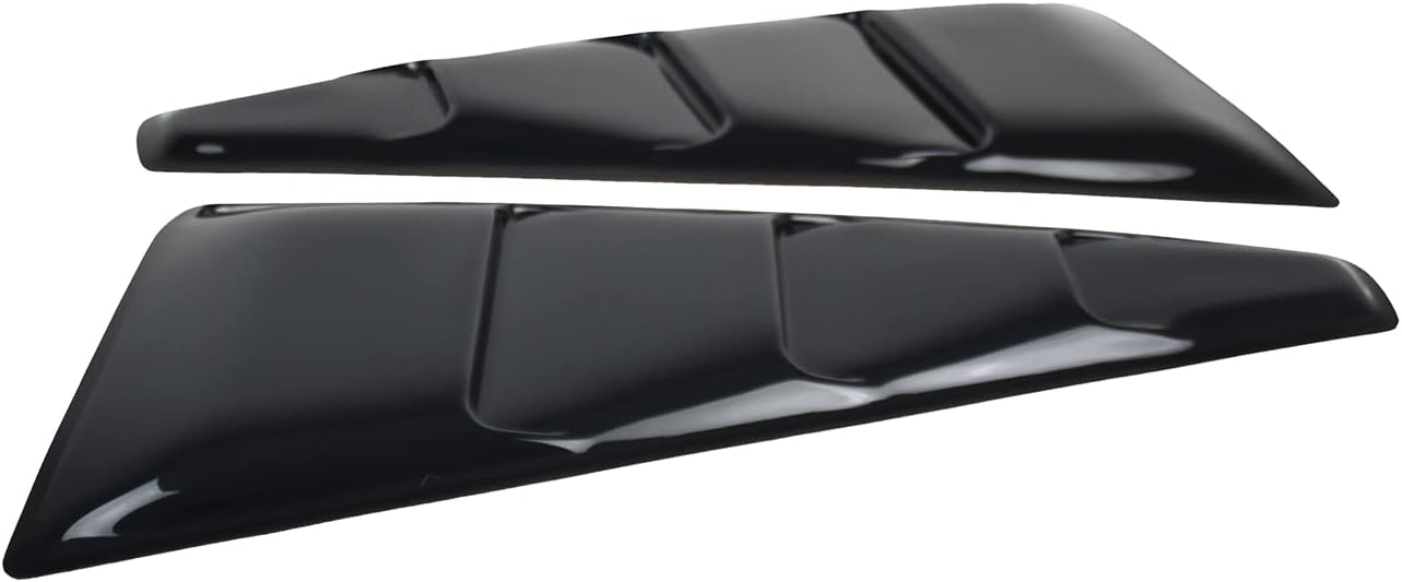 Window Side Louvers Compatible With 2005-2014 Mustang | Quarter Panel Translucent Smoked Tail Deck Lid Bodykit by IKON MOTORSPORTS