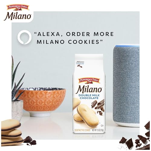 Image of Pepperidge Farm Milano Cookies, Double Milk Chocolate, 3 Bags, 7.5 Oz Each
