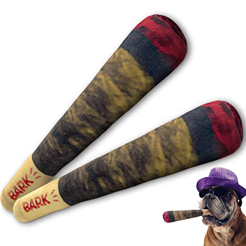 Two Pack Funny Dog Toys, Plush Squeaky Dog Toys for Medium, Small and Large Dogs, Bark Box Dog Toys, Cool Dog Stuff for Doobie and Pitbull Toys, Dog Gifts for Birthday and Christmas