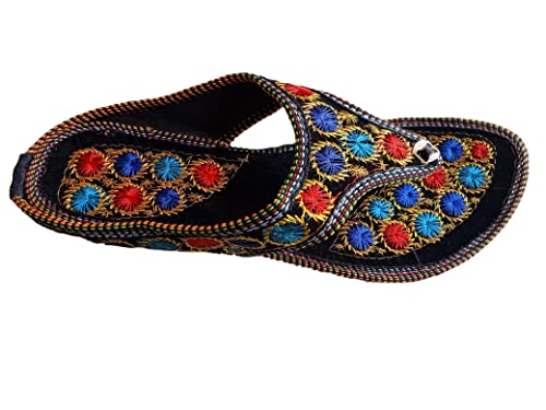 Image of Ethnic Embroidery Slip On Wedges for Women & Girls