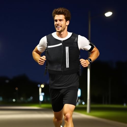 Chaleco de running para mujer y bolso de pecho ajustable 3