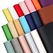Price comparison product image ZAIONE -20 Colours/Set 15cm x 20cm Faux Leather Fabric Bundle A5 Sheets PU Leatherette Assorted for Bows & Earrings DIY Crafts