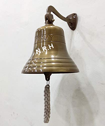 Decorazione nautica d'attaccatura della nave della campana d'ottone antico