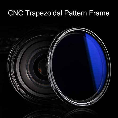 Image of K&F Concept 77mm Variable ND Filter ND2-ND400 (1-9 Stops) with Putter HD 28 Multi-Layer Coatings Import AGC Glass Adjustable Neutral Density Filter for Camera Lens
