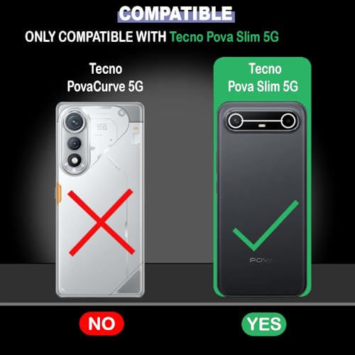 Image of Back Cover for Tecno Pova Slim 5G | MagFit Ring Design (Non-Magnetic) | Shockproof Protection | Anti-Slip Grip | Raised Camera Edges | Slim Protective Case for Tecno Pova Slim 5G (Steel Blue)