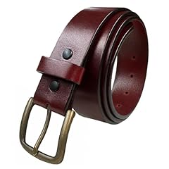 Burgundy W Brass Finish Buckle