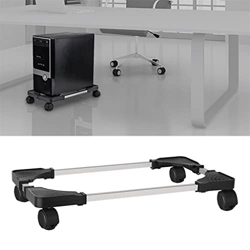 Soporte móvil ajustable para torre de computadora CPU con ruedas universales para cajas de PC miniatura 4