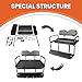 KUAFU Rear Back Seat Kit Compatible with Pre-1994 EZGO Marathon Flip Folding Steel Frame Leather Seat Black