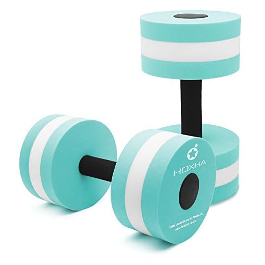 Water Dumbells, Aquatic Exercise Dumbell Set of 2 Water Aerobic Exercise Foam Dumbbells Pool Resistance Water Fitness Equipment for Weight Loss (Cyan)