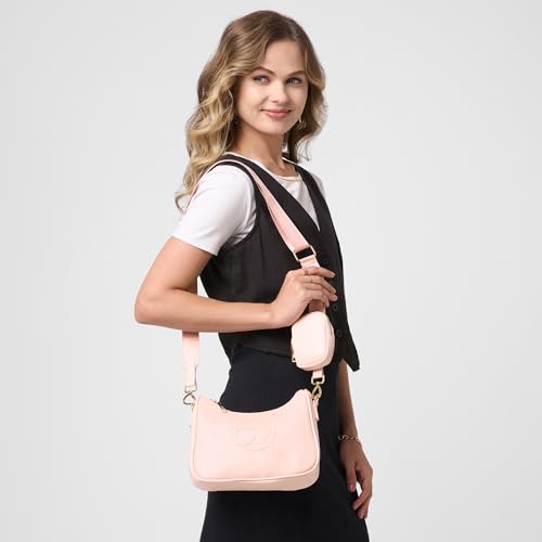 Image of Caprese Monroe Medium Crossbody Bag for Women | Sleek Monogram Sling Bag with Detachable Pouch | Adjustable and Detachable Strap Shoulder Bag for Everyday Use