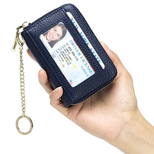 Image of imeetu Rfid Credit Card Holder,Genuine Leather Businese Card Case,Rfid Blocking Wallet for Women & Men