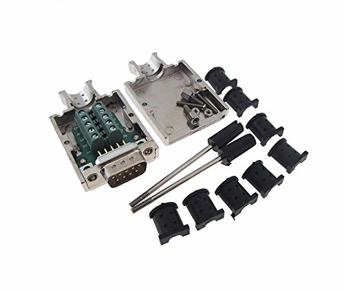 DB9 Male Breakout Board D-Sub con Backshell Metal miniatura 1