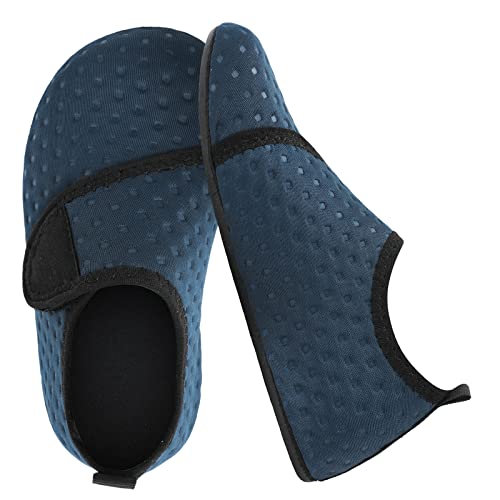 L-RUN Toddler Boys Swim Shoes for Kids Girls Water Aqua Socks Swim Pool Beach Navy 11.5-12.5=EU30-31 - Thumbnail 3
