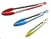 Vhabob Kitchen Tongs, Set of 3 - 7, 9, 12 Inch, Stainless Steel Food Tongs With Silicone Tips for Barbecue, Salad, Grilling, Frying, Cooking(Red, Blue, Green)