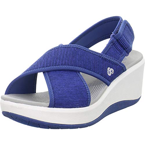 Clarks Step Cali Cove, Scarpe da Ginnastica Basse Donna, Blu (Blue-), 38 EU